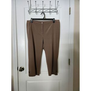 Weekends By Chico's Women's Crop Pants Stretch Lightweight Brown Size 3 (XL-16)